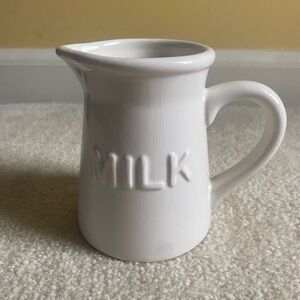 Sur La Table Milk Creamer Pitcher 8 Oz White Porcelain Classic SOME MINOR FLAWS